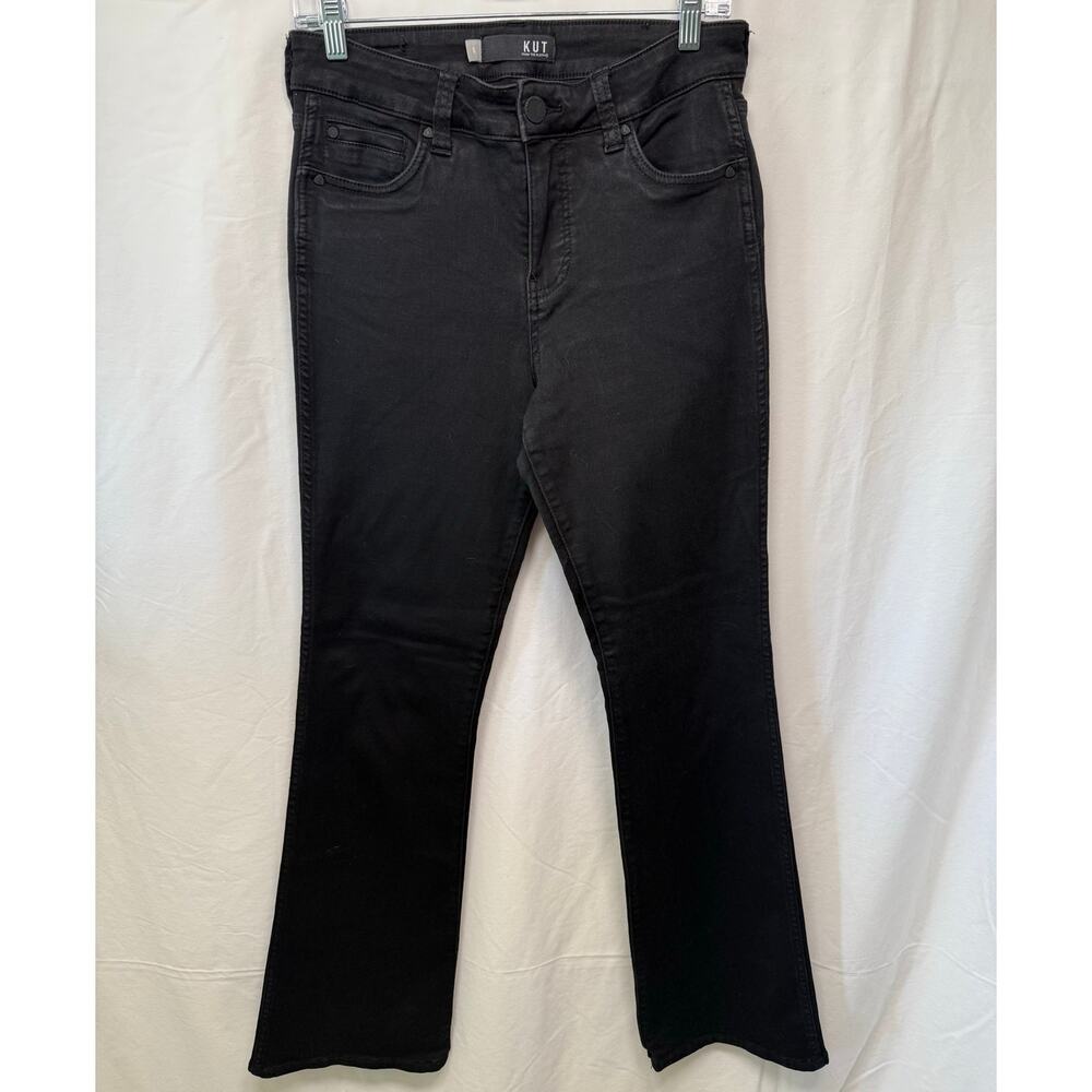 Kut from the Kloth Fab Ab Natalie High Rise Bootcut Jeans, Black, Size 8